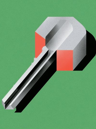 Geometric Key Abstract Poster.