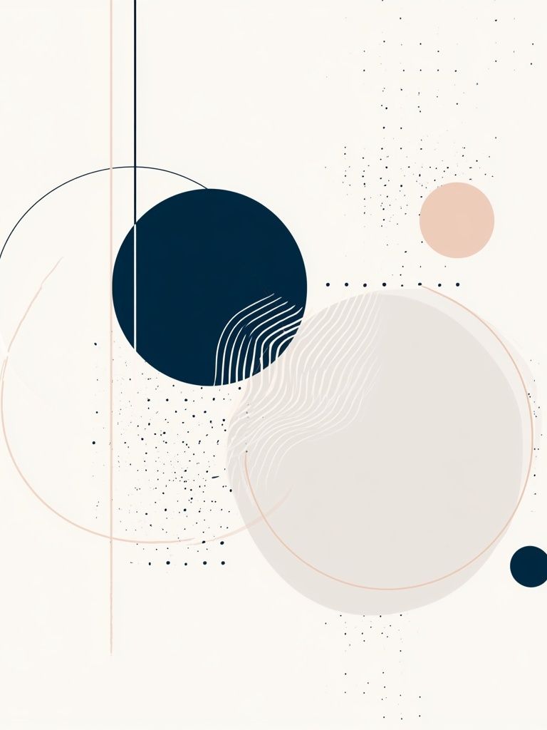 Minimal Geometric Balance Poster. poster — abstract art