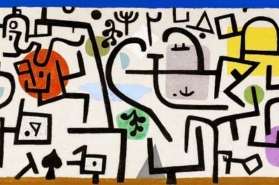 Paul Klee's Rich Port (a travel picture, 1938) painting in high resolution. poster print