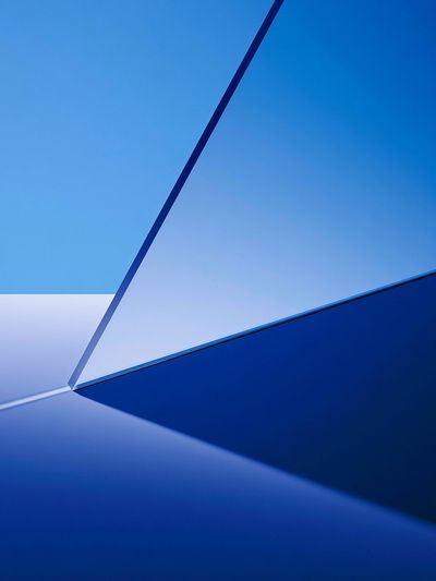 Blue Geometric Abstract Poster. poster
