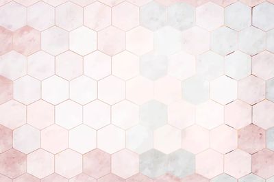Hexagon pink marble tiles patterned. poster print