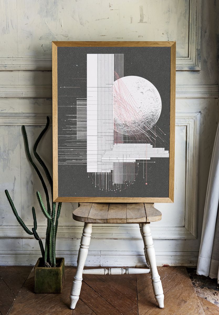 Geometric Orbit Abstract Poster. — room view 1