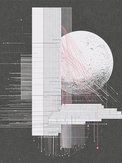 Geometric Orbit Abstract Poster. poster print