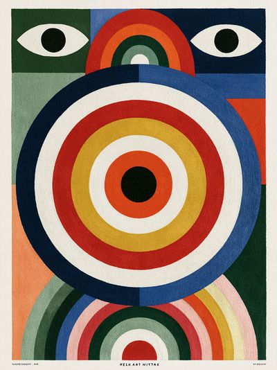 Geometric Rainbow Eyes Poster.