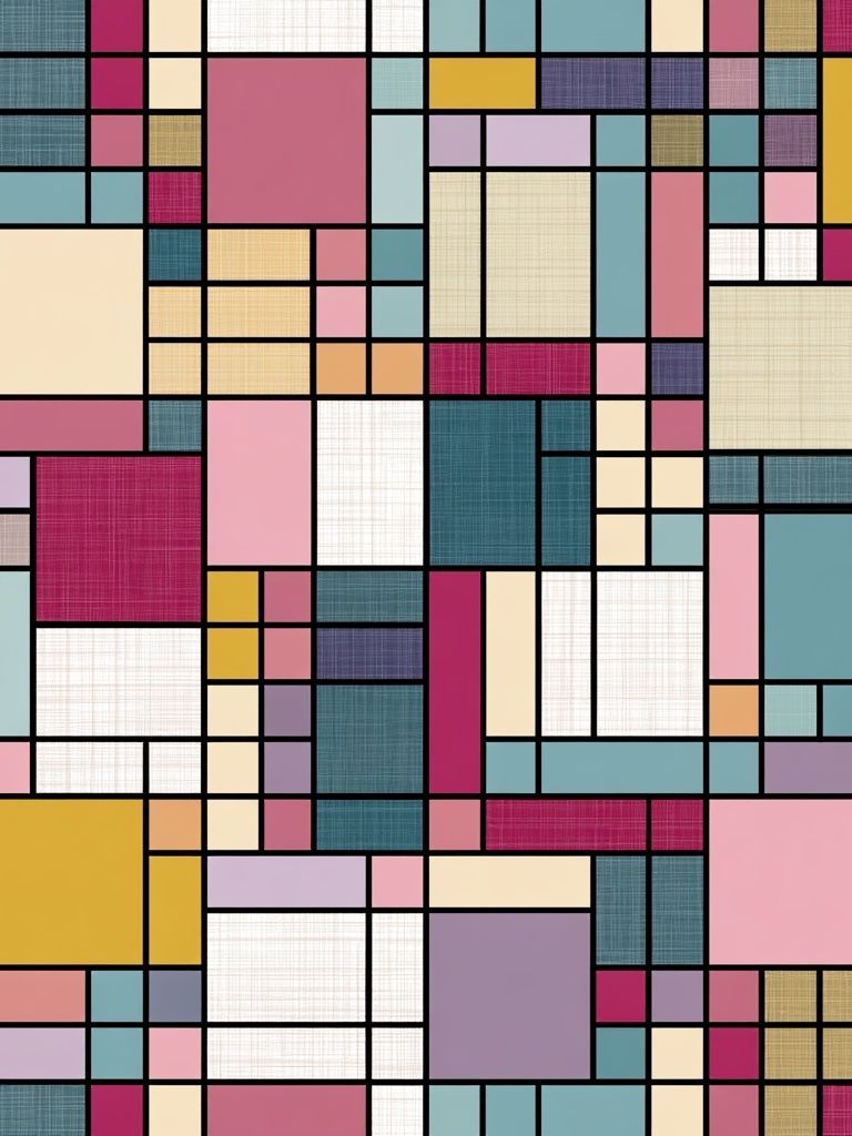 Color Block Grid Abstract Poster. poster — abstract art