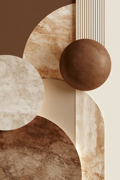 Earth Tone Geometric Abstract Poster. poster