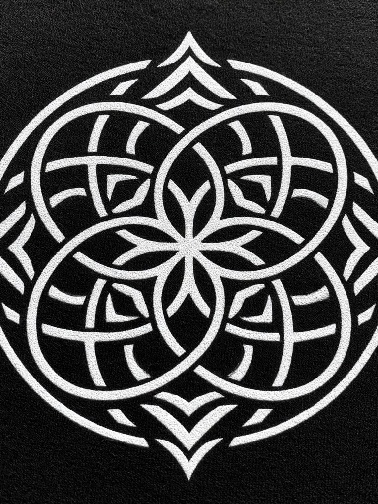 Celtic Knot Mandala Black-White Poster. poster — abstract art
