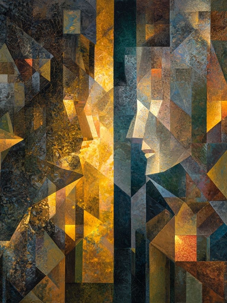 Geometric Light Abstract Poster. poster — abstract art