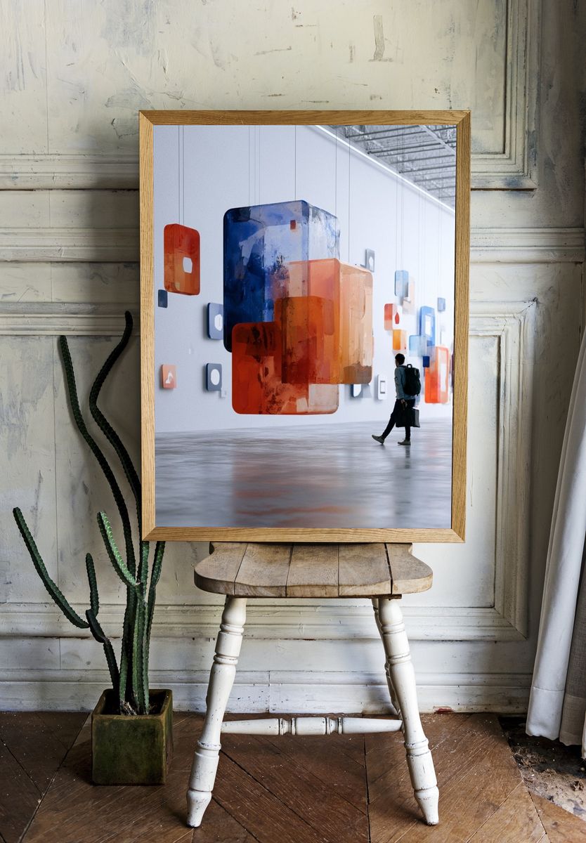 Floating Gallery Abstract Poster. — room view 1