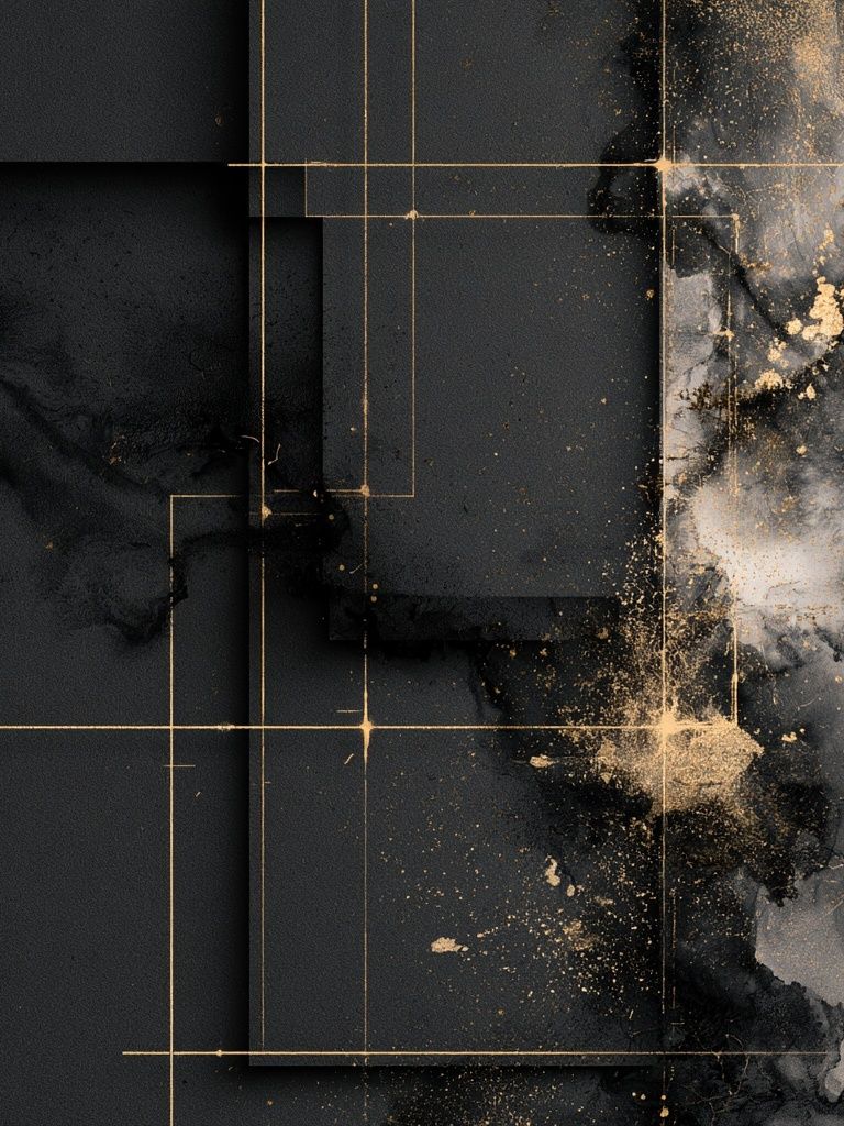 Black Gold Geometric Abstract Poster. poster — abstract art