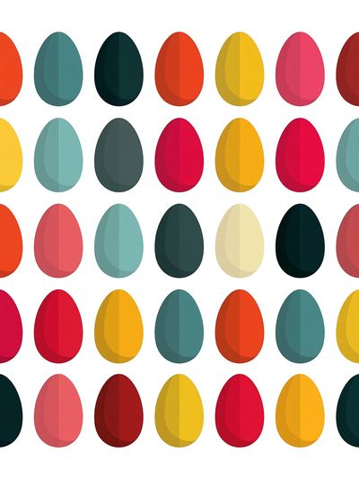 Colorful Egg Grid Abstract Poster.