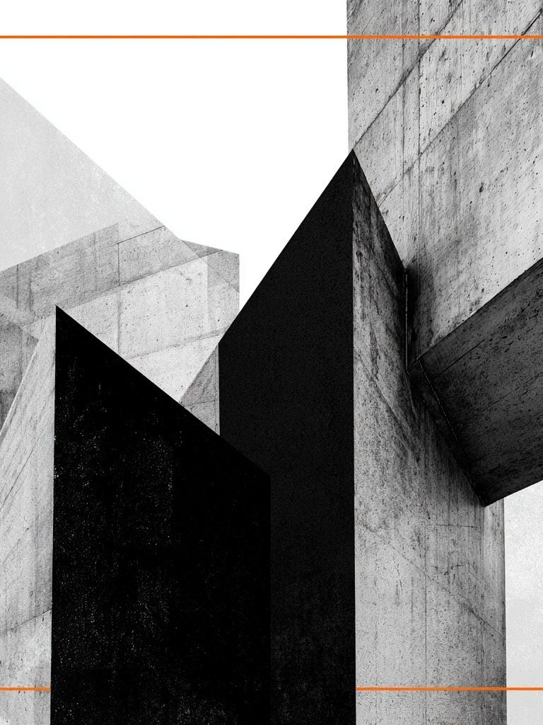 Concrete Geometry Abstract Print. poster detail
