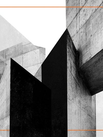 Concrete Geometry Abstract Print. poster