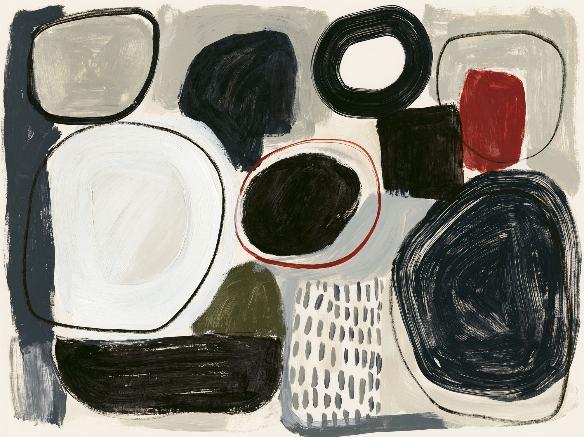 Modern Abstract Shapes Poster. poster detail