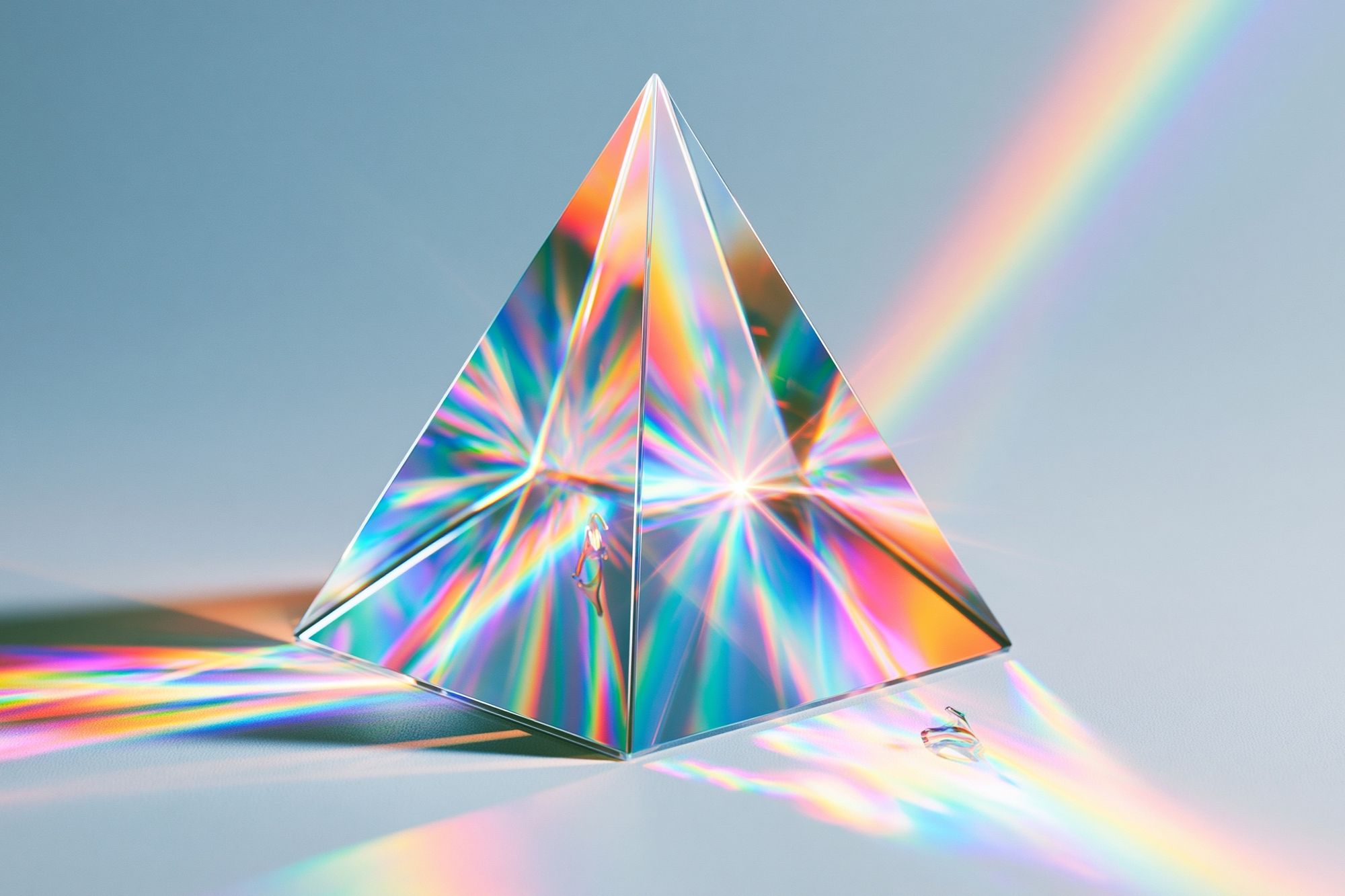 Prismatic Pyramid Abstract Poster. poster detail