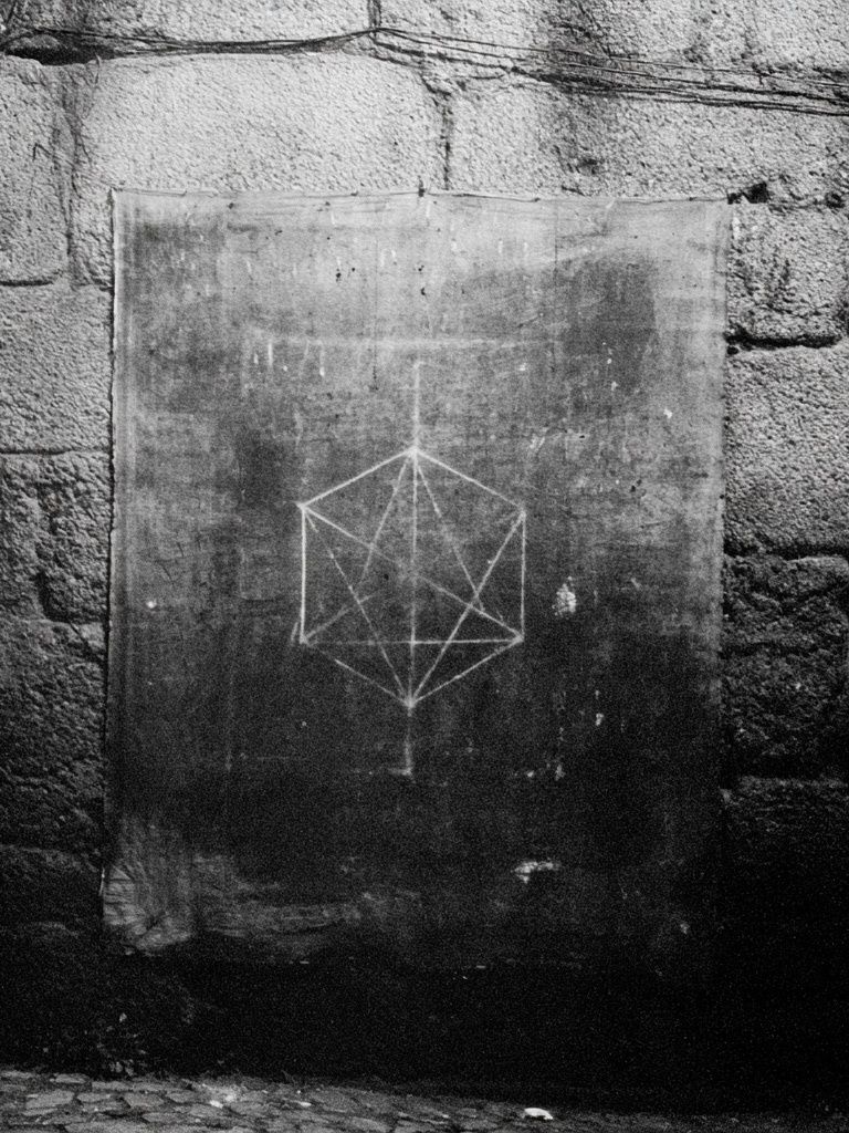 Geometric Chalk Wall Poster. poster detail