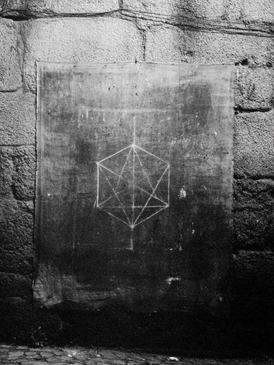 Geometric Chalk Wall Poster. poster