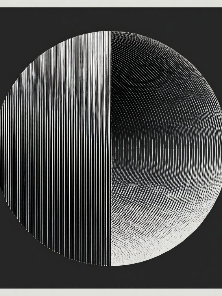 Monochrome Orb Abstract Poster. poster detail