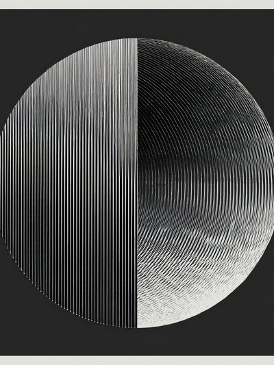 Monochrome Orb Abstract Poster. poster print