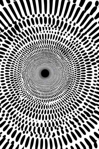 Concentric Dot Tunnel Abstract Poster. poster print