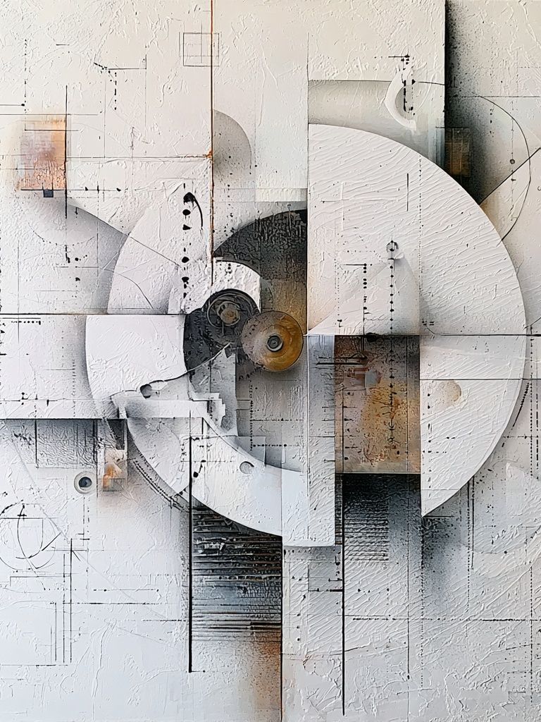 Monochrome Geometric Abstract Poster. poster — abstract art