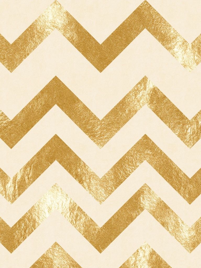 Gold Chevron Pattern Print. poster detail