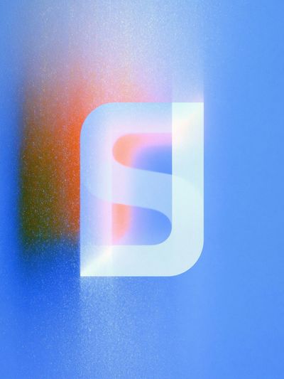 Blue Glow Abstract Poster.