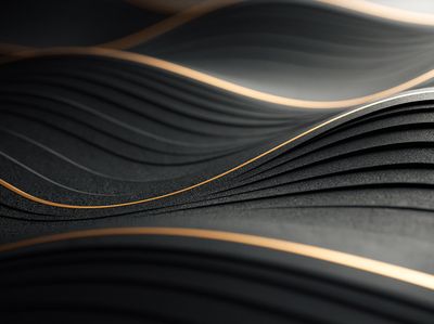 Golden Wave Abstract Poster. poster
