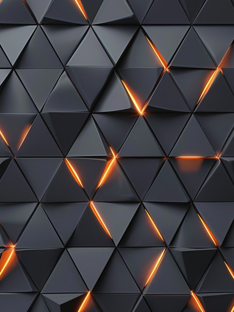 Glowing Triangle Grid Abstract Poster. poster — abstract art