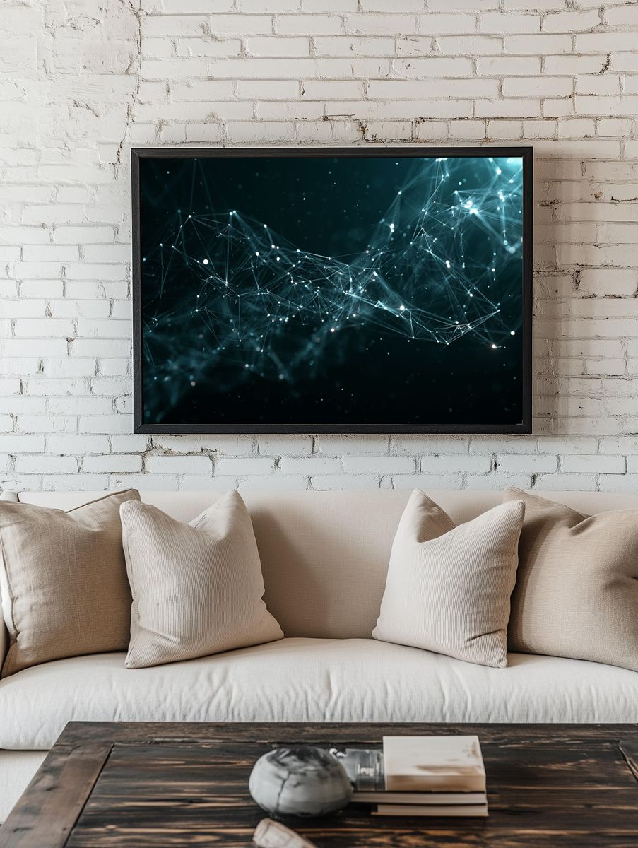 Digital Network Abstract Poster. — room view 1