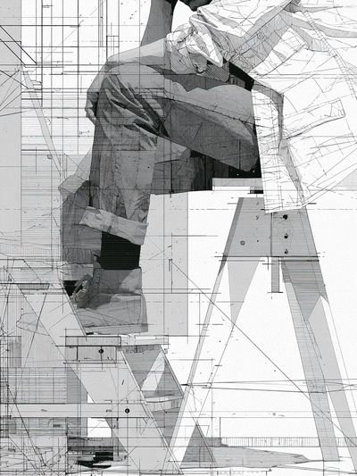 Architectural Figure Study Poster.