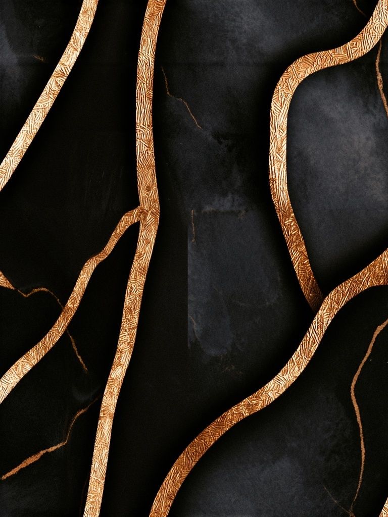 Black and Gold Marble Abstract Poster. poster detail