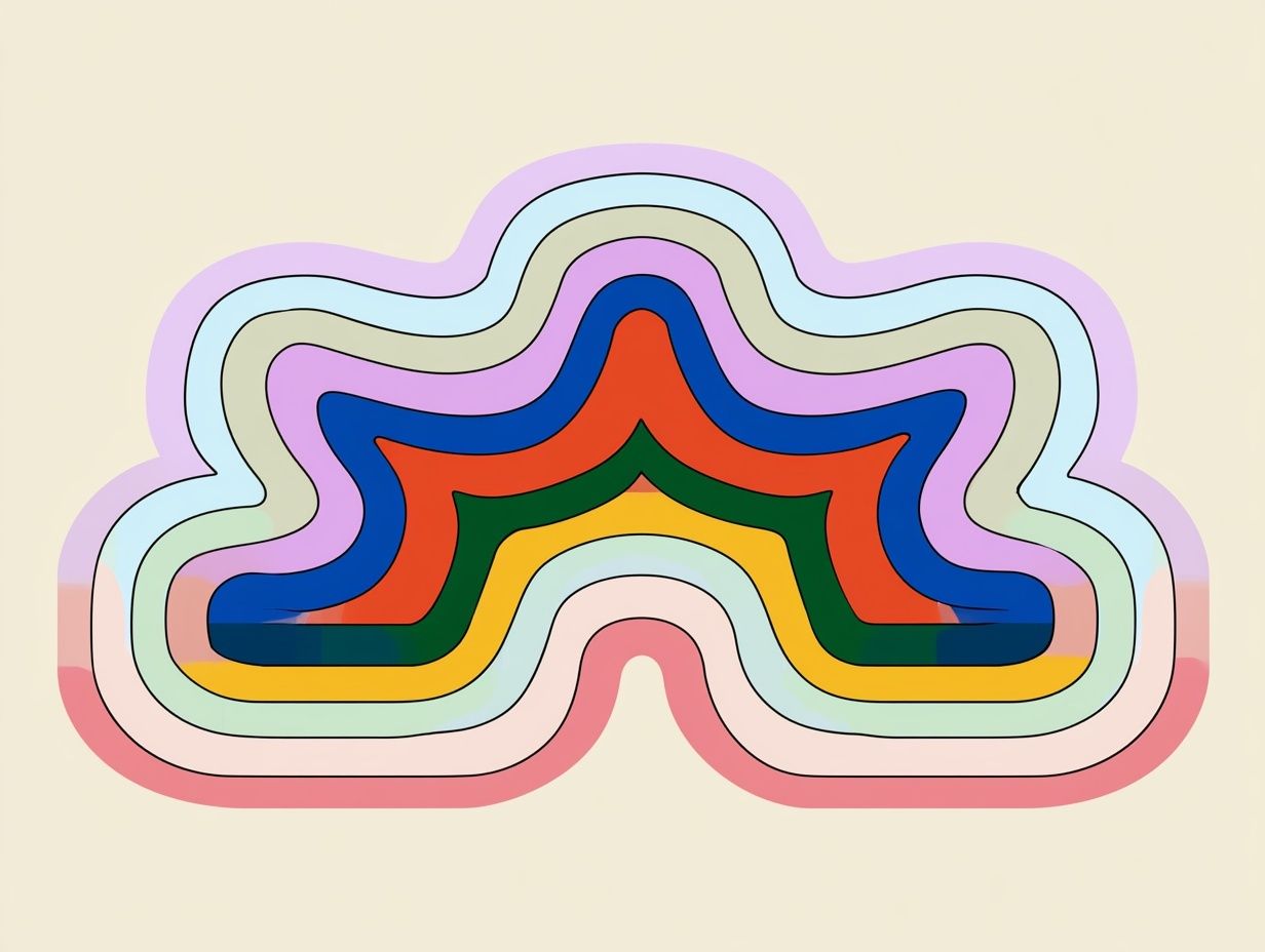 Rainbow Arch Abstract Poster. poster — abstract art