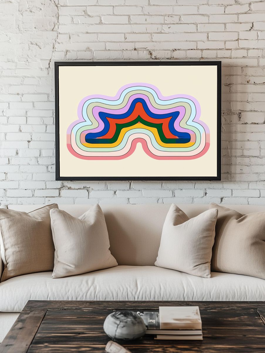 Rainbow Arch Abstract Poster. — room view 1
