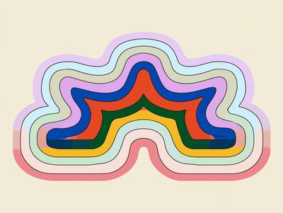 Rainbow Arch Abstract Poster. poster print