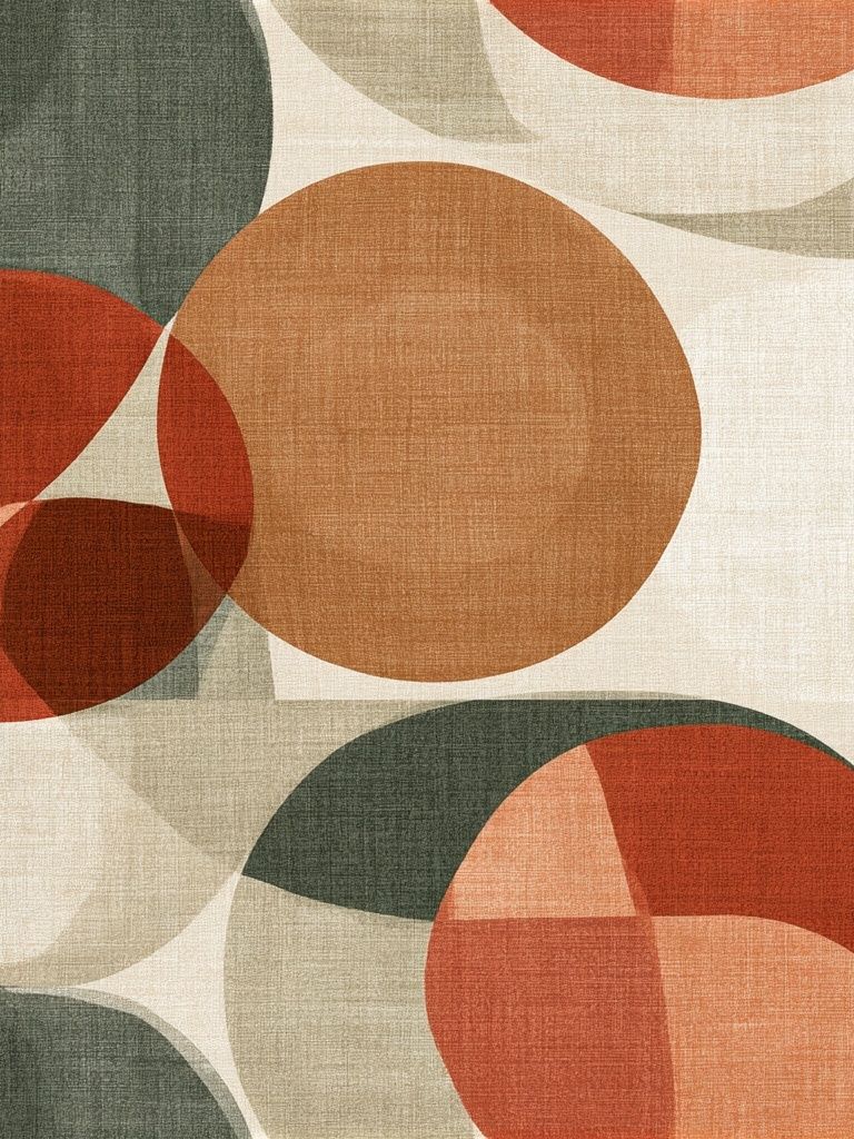 Retro Geometric Circles Poster. poster detail