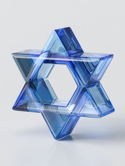 Blue Glass Star Abstract Poster. poster