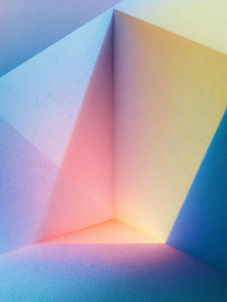 Pastel Geometric Light Poster. poster — abstract art