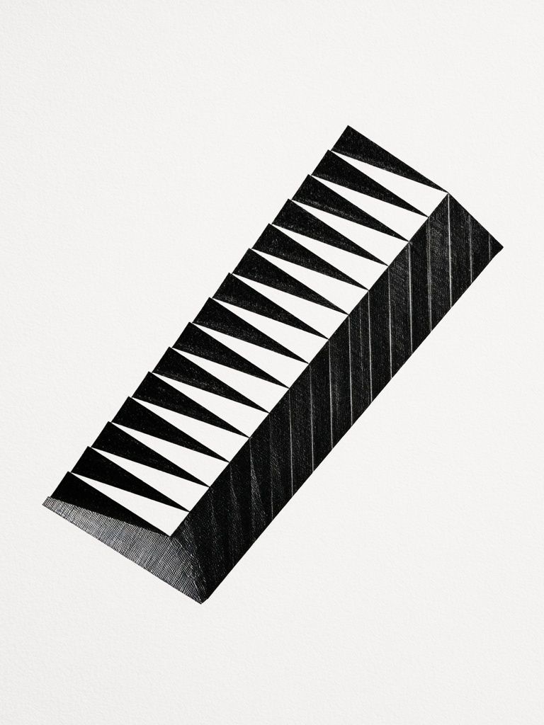 Geometric Black-White Abstract Poster. poster detail