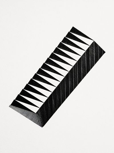Geometric Black-White Abstract Poster. poster
