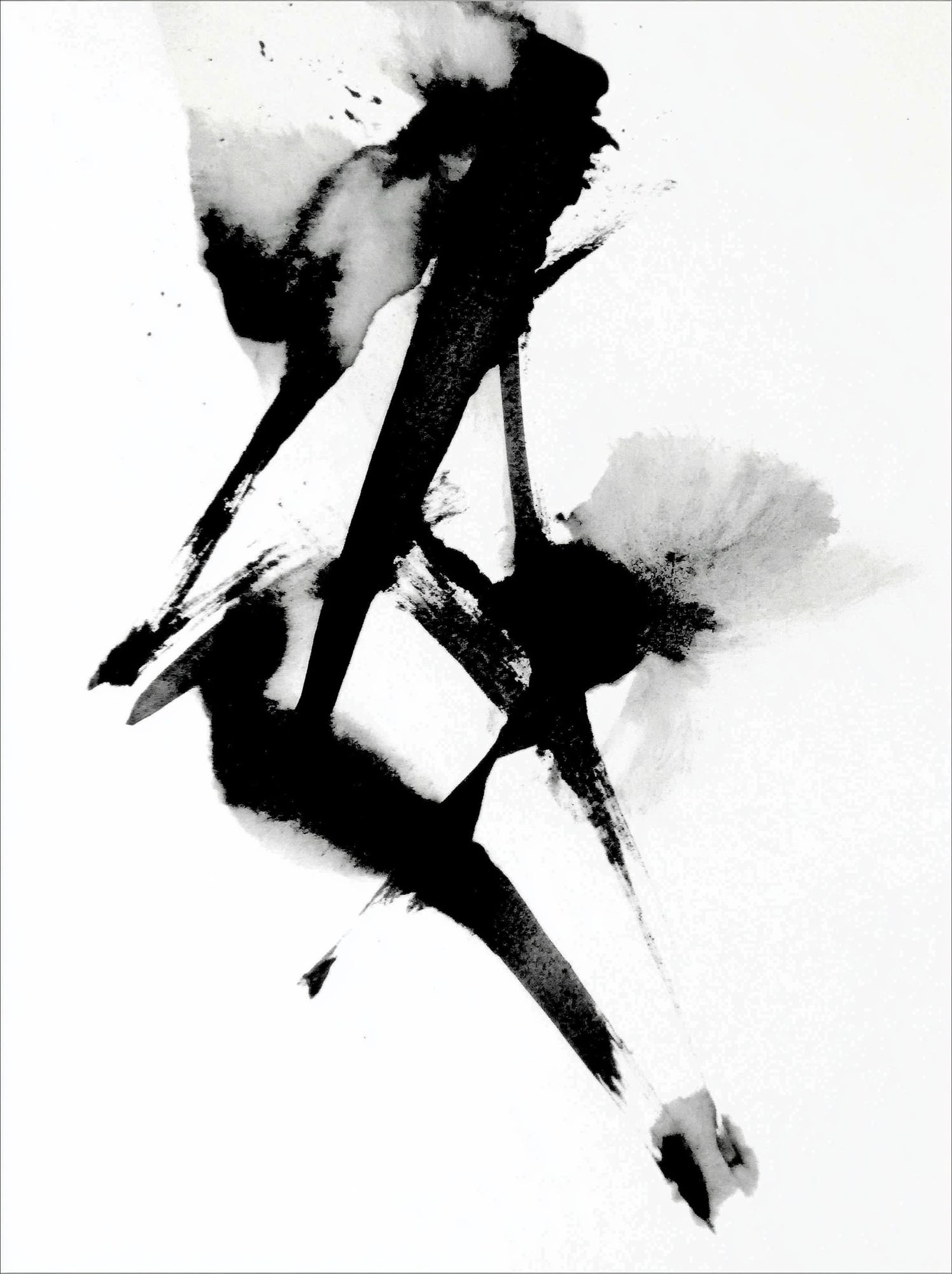 Monochrome Ink Abstract Poster. poster detail