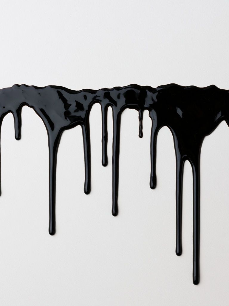 Black Ink Drip Abstract Poster. poster detail