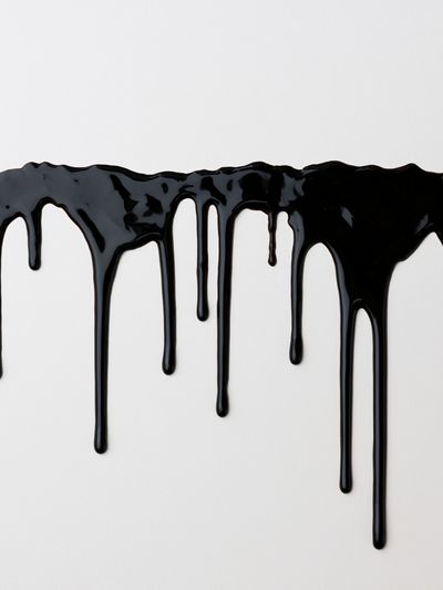 Black Ink Drip Abstract Poster. poster