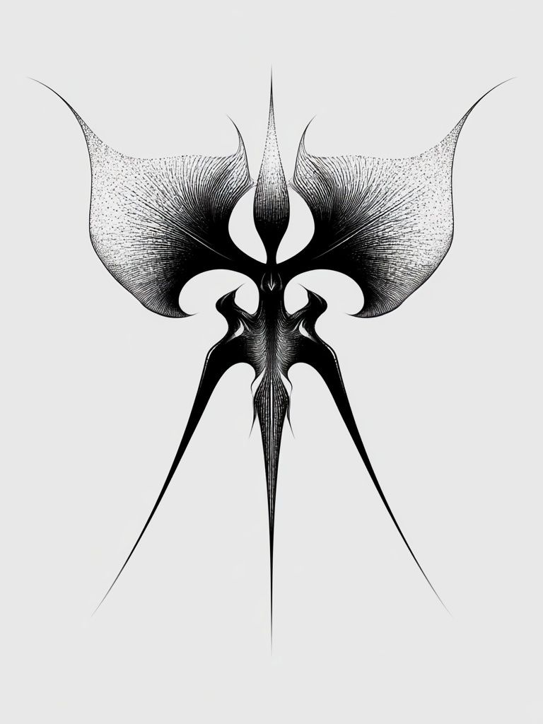 Abstract Black Ink Form Poster. poster — abstract art