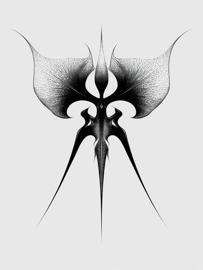 Abstract Black Ink Form Poster. poster