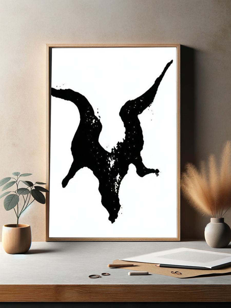 Ink Rorschach Abstract Poster. — room view 2