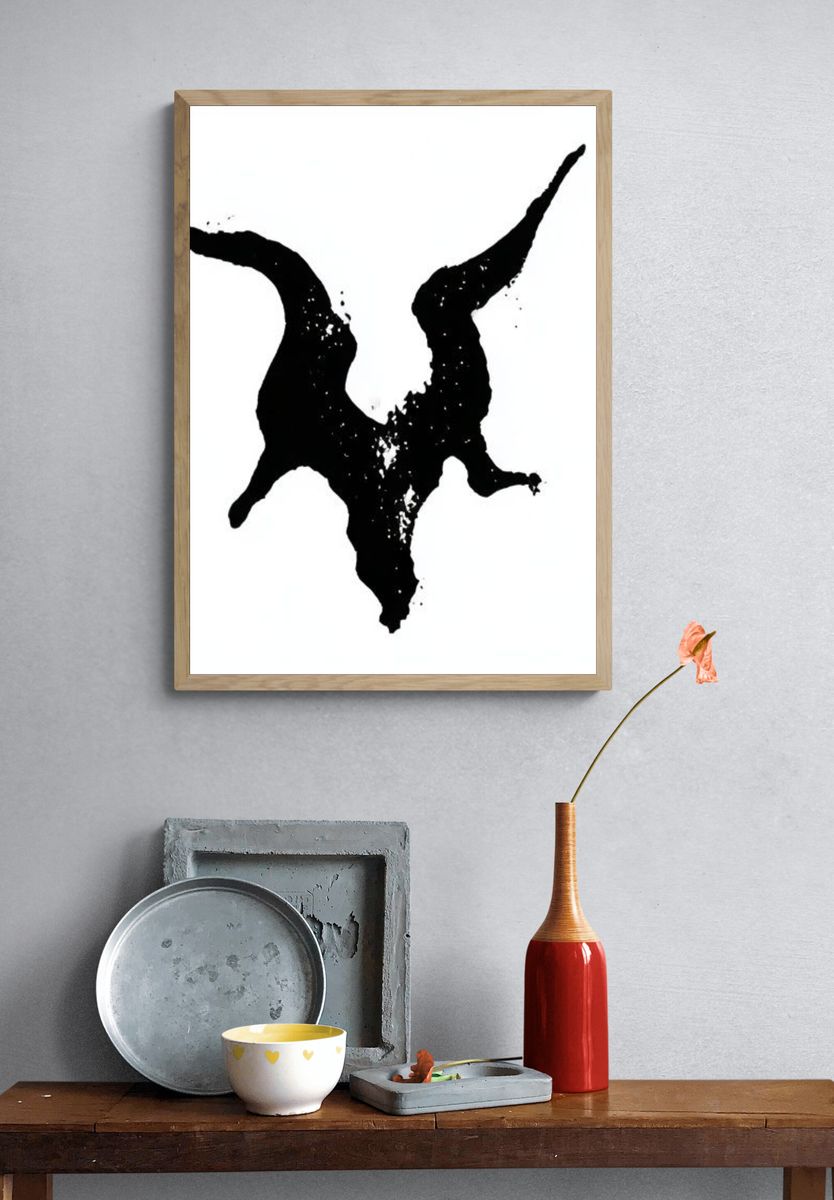 Ink Rorschach Abstract Poster. — room view 3