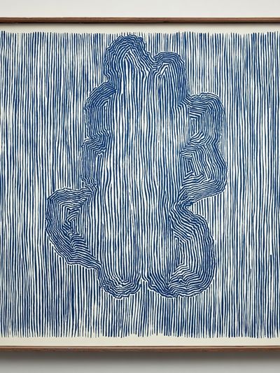 Abstract Blue Lines Poster. poster print