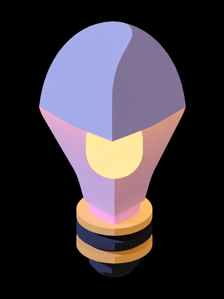 Pastel Light Bulb Abstract Poster. poster — abstract art