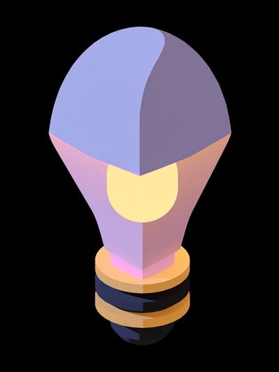 Pastel Light Bulb Abstract Poster. poster